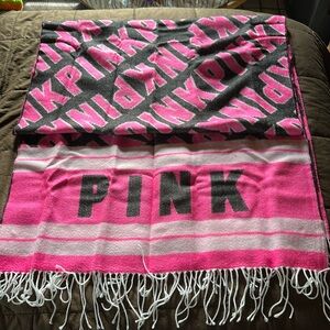 PINK Victoria’s Secret Soft Blanket Logo Scarf